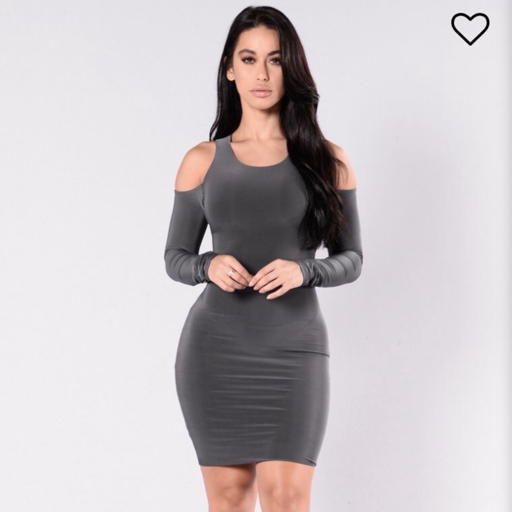 Fashion nova cold shoulder bodycon dress